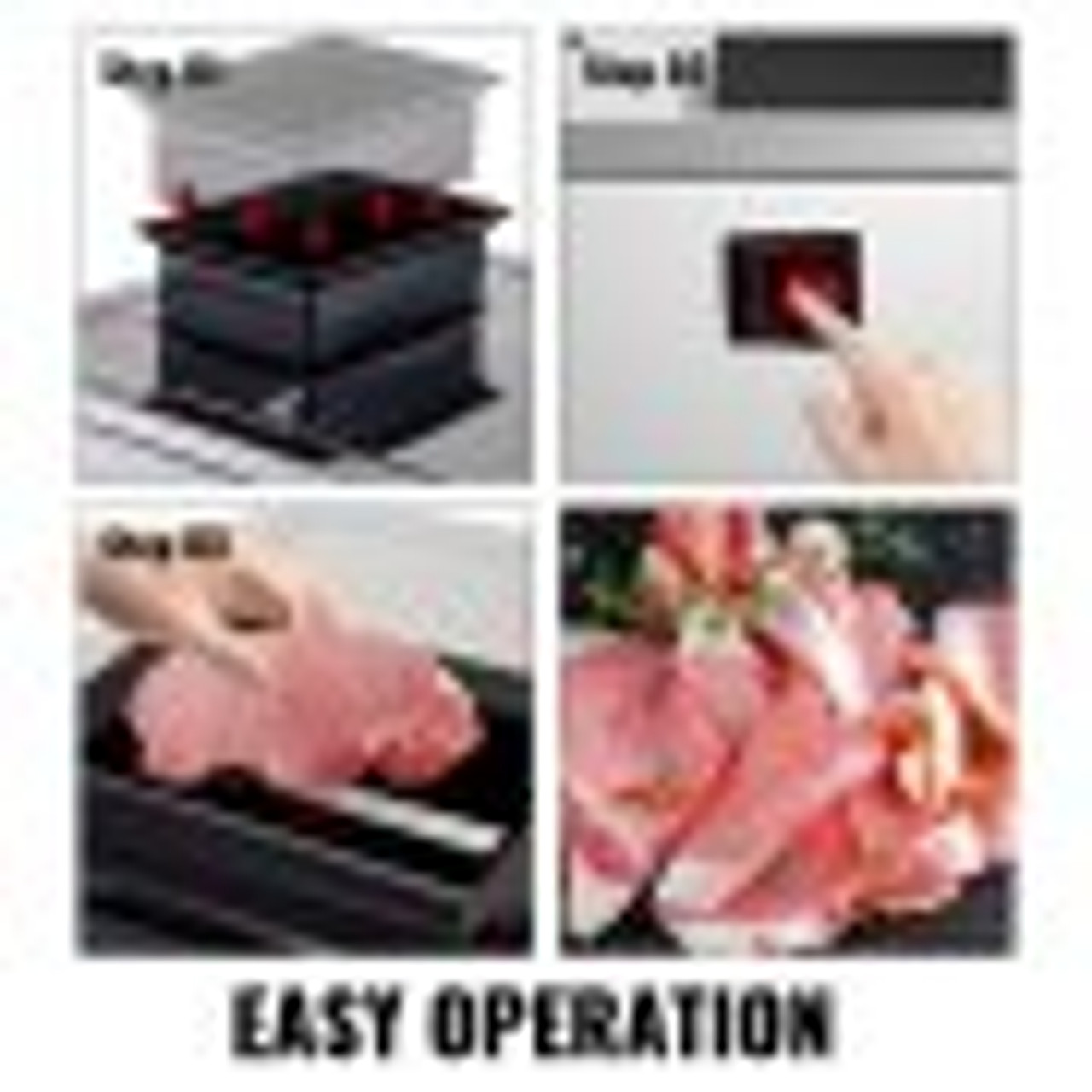 Meat Cutting Machine Commercial 7 mm Cut Thickness Cutter Meat Machine 331lbs/H Commercial Electric Meat Slicing 850W Meat Cutter Machine Stainless Steel Electric Meat Cutter with Crank Handle