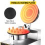 Electric Ice Cream Cone Maker 1200W Commercial Waffle Cone Machine, 110V Stainless Steel Egg Cone Baker w/ Non-Stick Teflon Coating, Temp & Time Control for Restaurant Bakeries