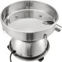 Automatic Sieve Shaker Included 40 Mesh + 60 Mesh Flour Sifter Electric Vibrating Sieve Machine 110V 50W Sifter Shaker Machine 1150 r/min for Flours, Herbal Powder