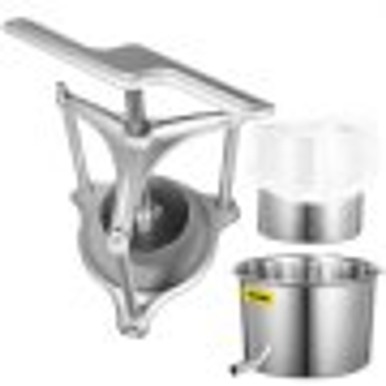 VEVOR Fruit Wine Press 1.6 Gal. Fruit Cider Grinder 2 Stainless Steel  Barrels Manual Press Machine with Triangular Structure DGNSDZZJYS6LNWN61V0  - The Home Depot