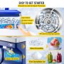 110V Commercial Ice Shaver Crusher 441LBS/H with 11LBS Hopper, 300W Tabletop Electric Snow Cone Maker 320 RPM Rotate Speed Perfect For Parties Events Snack Bar