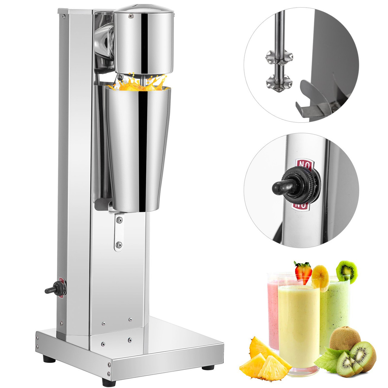 VEVOR 110V Frozen Yogurt Blending Machine 750W, Yogurt Milkshake Ice Cream Mixing Machine 304 Stainless Steel Construction, Professional Commercial