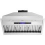 Insert Range Hood, 900CFM 4-Speed, 30 Inch Stainless Steel Built-in Kitchen Vent with Touch & Remote Control LED Lights Baffle Filters, Ducted/Ductless Convertible, ETL Listed