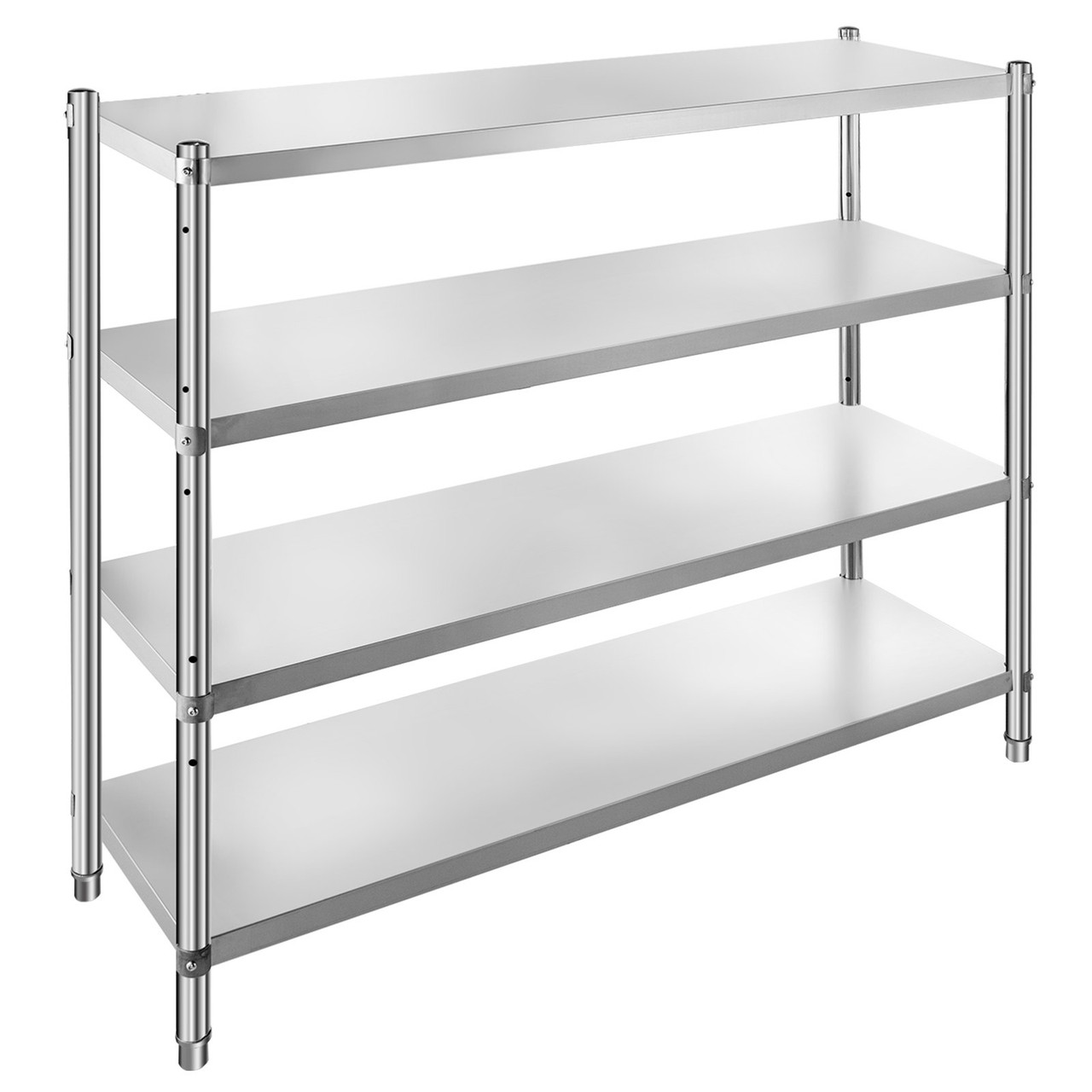 Storage Shelves, 4 Tier Shelf Adjustable Stainless Steel Shelves, Sturdy  Metal Shelves Heavy Duty Shelving Units and Storage for Kitchen Commercial