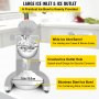 110V Electric Ice Shaver Crusher,300W 1450 RPM Snow Cone Maker Machine with Dual Stainless Steel Blades 210LB/H, Shaved Ice Machine with Ice Plate & Additional Blade for Home and Commercial Use,Silver