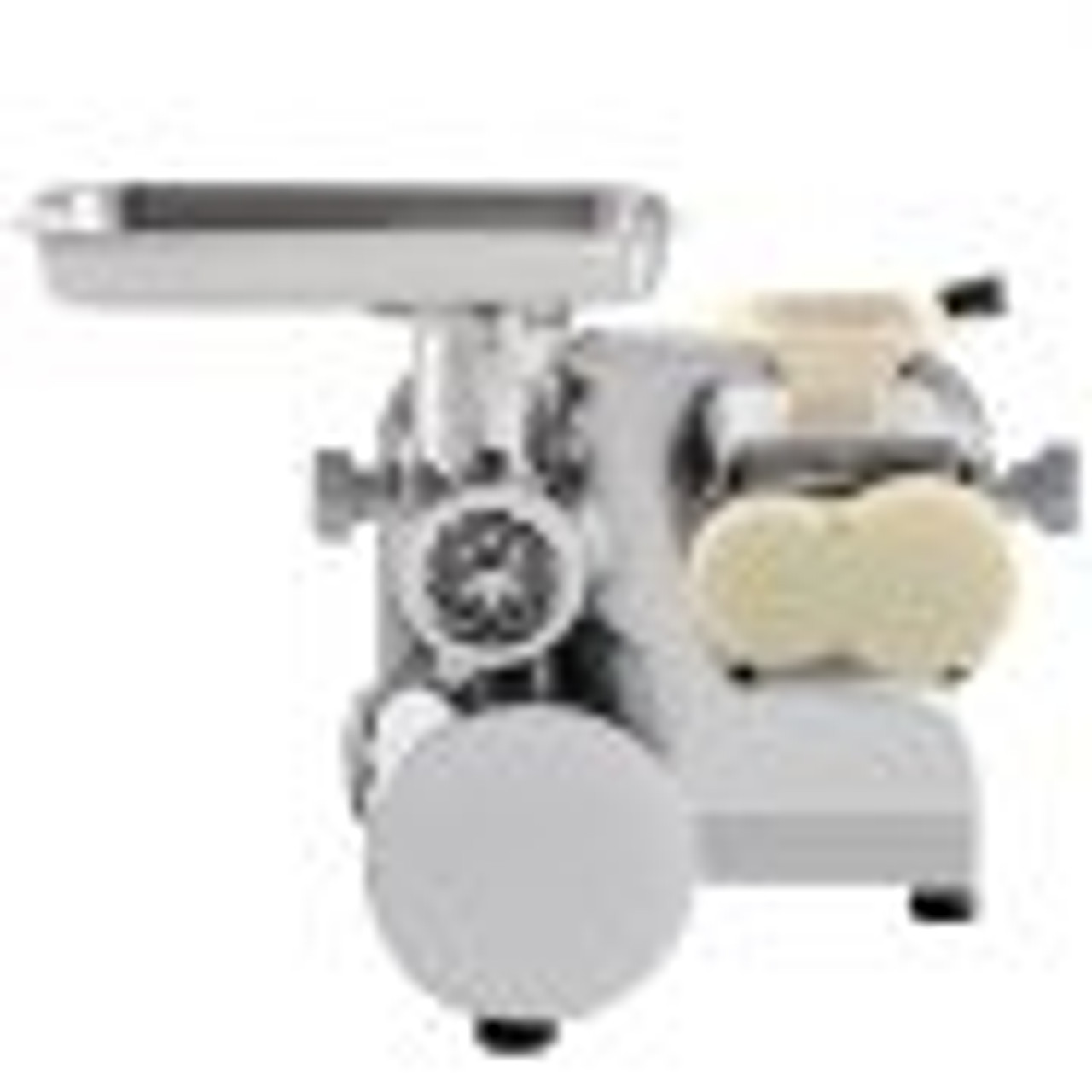 3 in 1 Electric 500LB/H Commercial Slicer 110V Stainless Steel 1100w Cutter Machine Heavy Duty Sausage Maker Grinder Meat Mincer, 12.6" 13.3" 12.6" inch, Silver