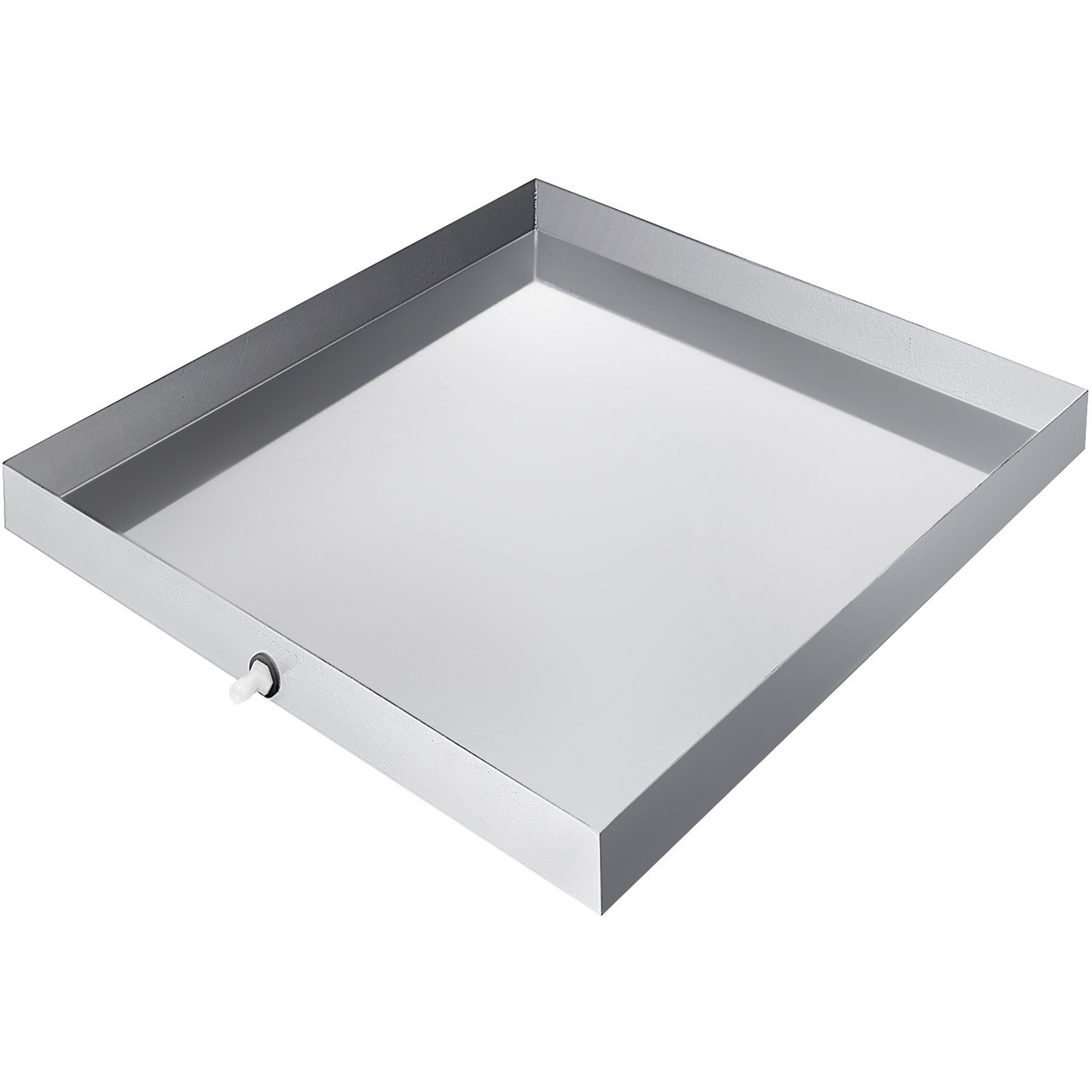 32 x 30 x 2.5 Inch Washing Machine Pan 18 GA Thickness Galvanized Steel Heavy Duty Compact Washer Drip Tray with Drain Hole & Hose Adapter