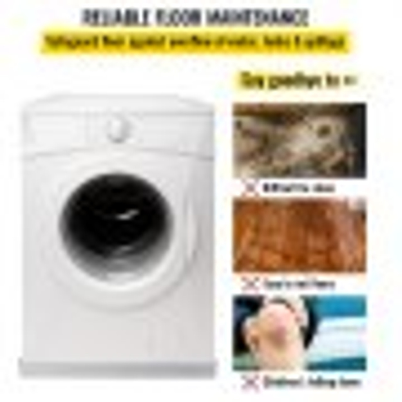 32 x 32 x 2.5 Inch Washing Machine Pan 18 GA Thickness 304 Stainless Steel Heavy Duty Compact Washer Drip Tray with Drain Hole & Hose Adapter