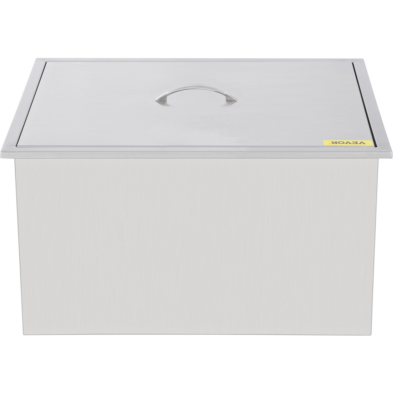 Drop in Ice Chest 23''L x 17''W x 12''H with Cover 304 Stainless Steel Drop in Cooler Included Drain-Pipe and Drain Plug Drop in Ice Bin for Cold Wine Beer