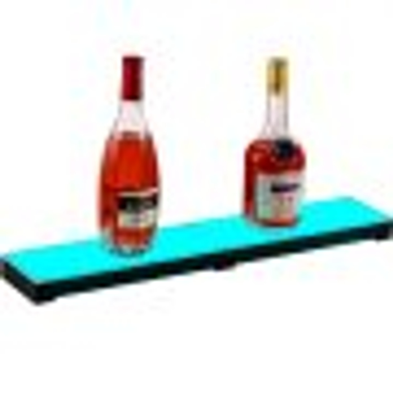 LED Lighted Liquor Bottle Display Shelf, 24-inch LED Bar Shelves for Liquor, 1-Step Lighted Liquor Bottle Shelf for Home/Commercial Bar, Acrylic Lighted Bottle Display with Remote & App Control