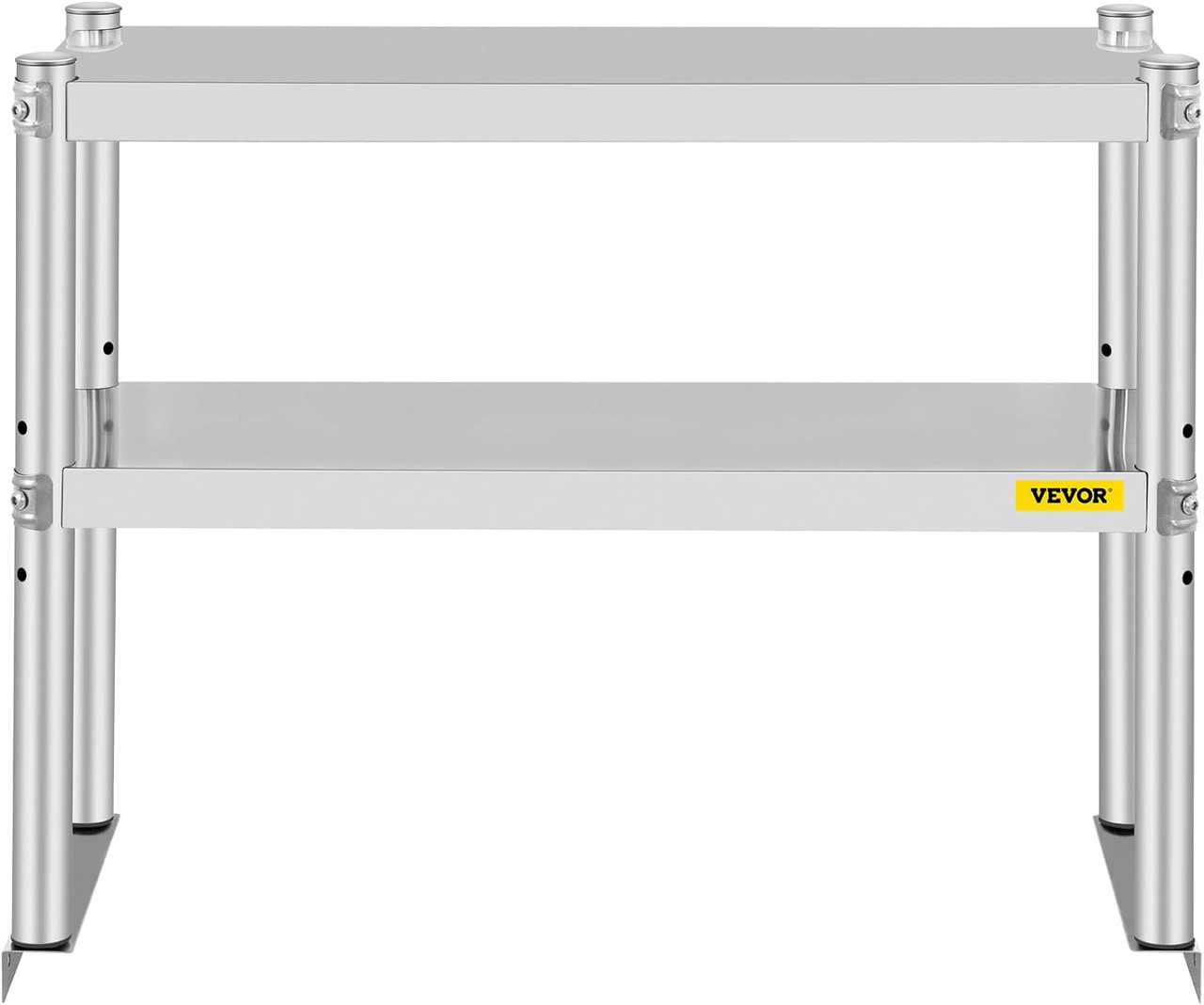 Double Overshelf, Double Tier Stainless Steel Overshelf, 30 in. L x 12 in. W Double Deck Overshelf, Height Adjustable Overshelf for Prep & Work Table