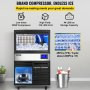 110V Commercial ice Maker Machine 132LBS/24H with 44LBS Bin and Electric Water Drain Pump, Stainless Steel Ice Machine, Auto Operation, Include Water Filter 2 Scoops and Connection Hose