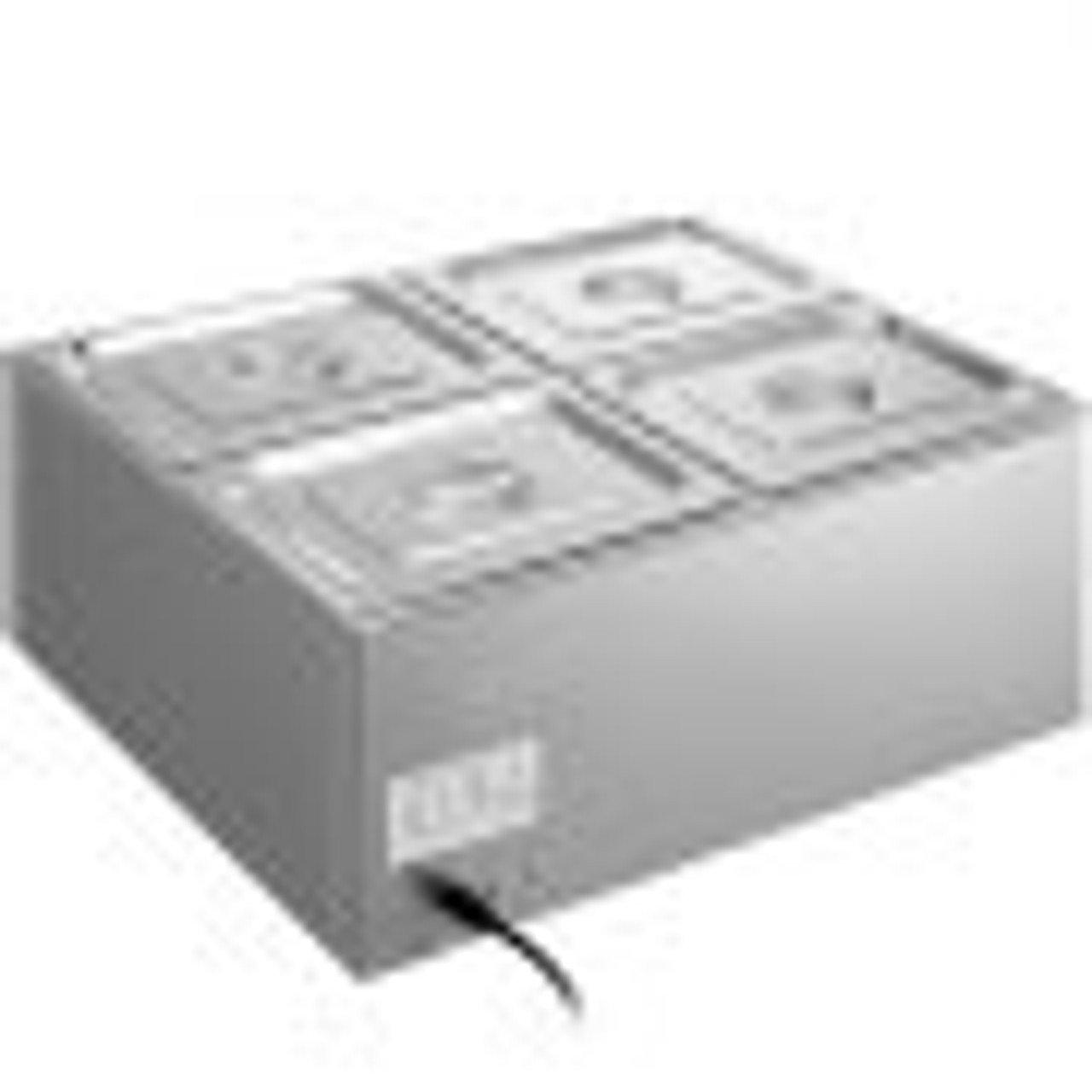 110V 4-Pan Commercial Food Warmer, 1200W Electric Steam Table 15cm/6inch Deep, Professional Stainless Steel Buffet Bain Marie 34 Quart for Catering and Restaurants