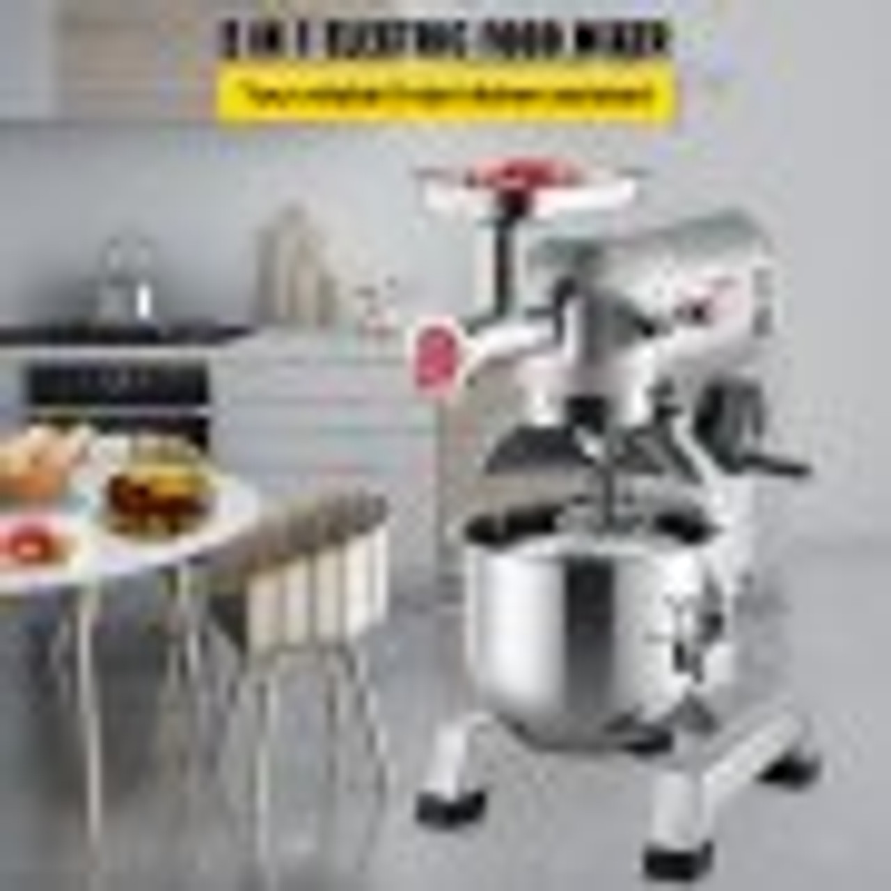 Commercial Food Mixer, 15Qt Commercial Mixer with Timing Function, 500W  Stainless Steel Bowl Heavy Duty Electric Food Mixer Commercial with 3  Speeds Adjustable 113/184/341 RPM, Dough Hook Whisk Beater Included,  Perfect for