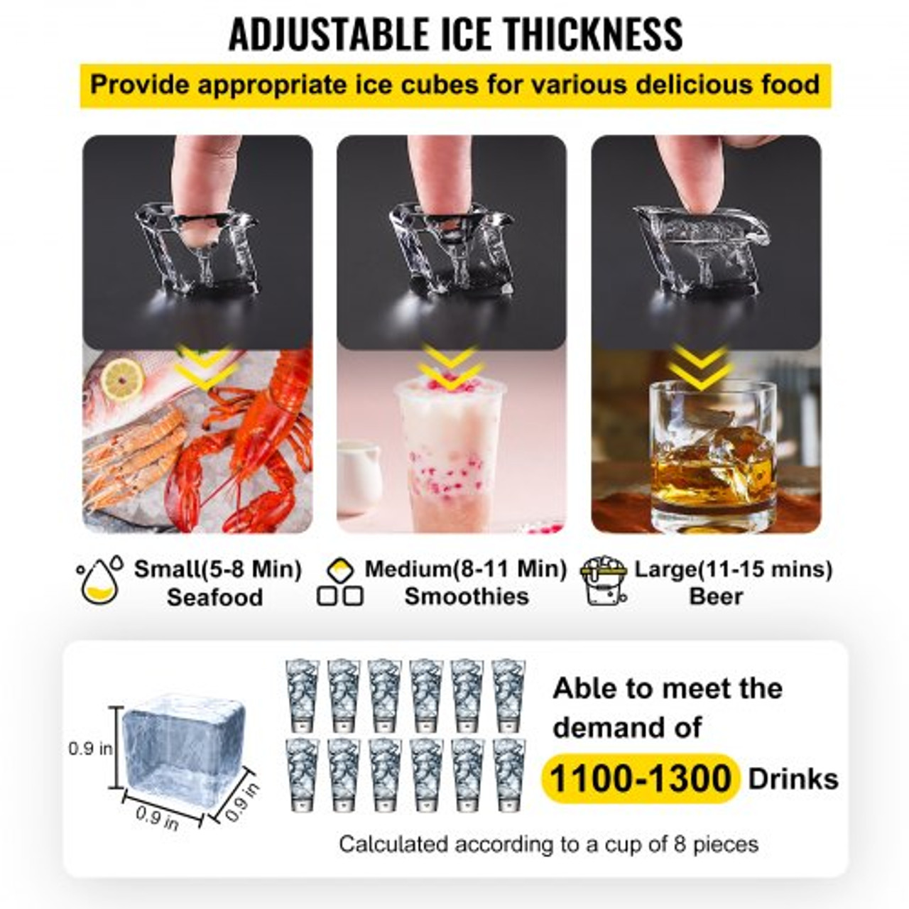 99Lbs/24h Commercial Ice Maker Machine