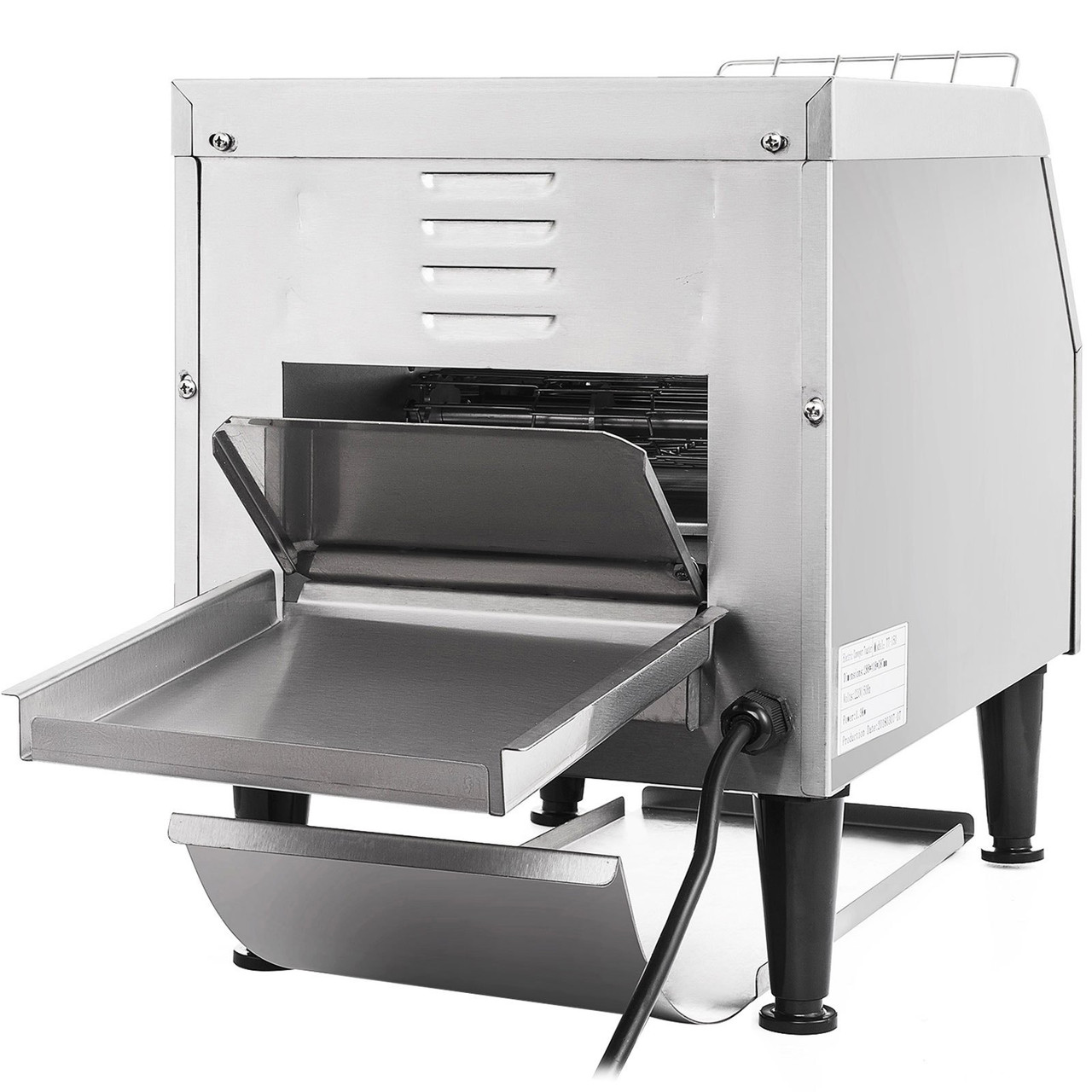 Commercial Conveyor Toaster, 150 Slices / Hour, 1340W Stainless Steel Heavy Duty Industrial Toasters w/ 7 Speed Options, Countertop Electric Restaurant Equipment for Bun Bagel Bread Baked Food