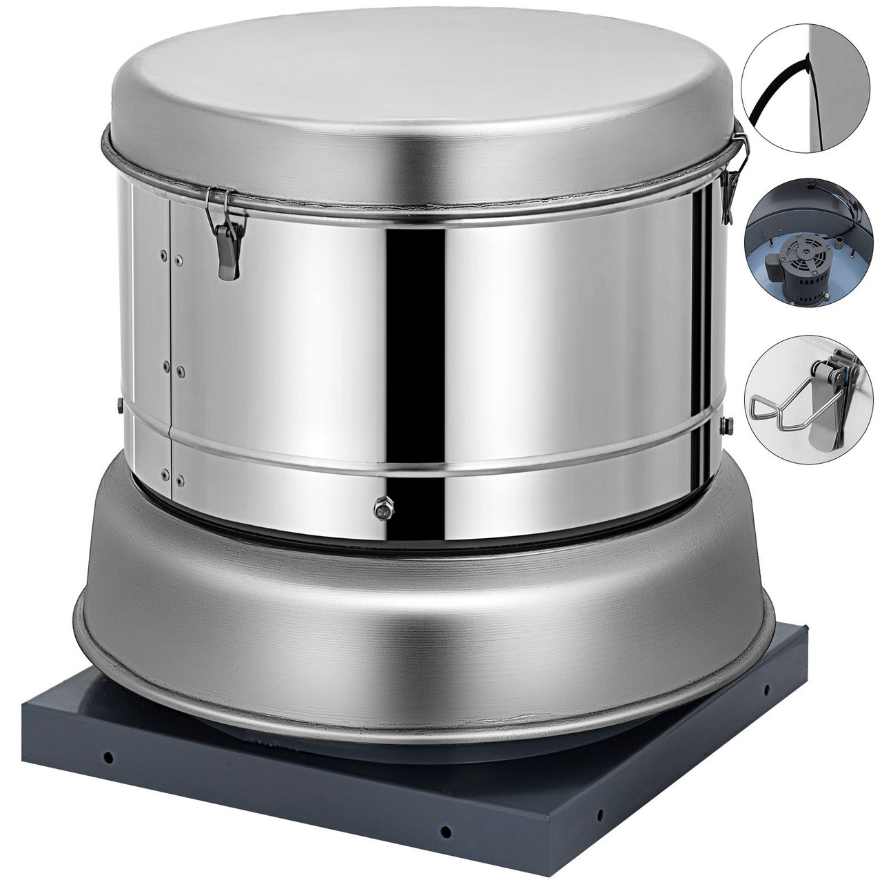 1400 CFM Roof Fan Up-blast Restaurant Exhaust Fan High Speed Direct Drive Up-blast Exhaust Fan 250W