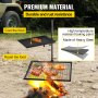 Campfire Grill Grate,Double Layer Fire Pit Grill Grate Over Fire Pit,Three Section Height Adjustable Grill Grate for Outdoor Open Flame Cooking