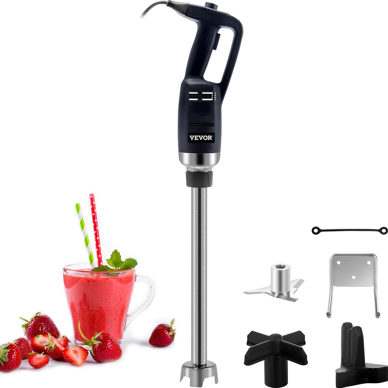 Commercial Immersion Blender Constant Speed Heavy Duty Immersion Blender 350W Commercial Hand Mixer 304 Stainless Steel Hand Blender Commercial with 11.8" Removable Shaft for Kitchen Mixing