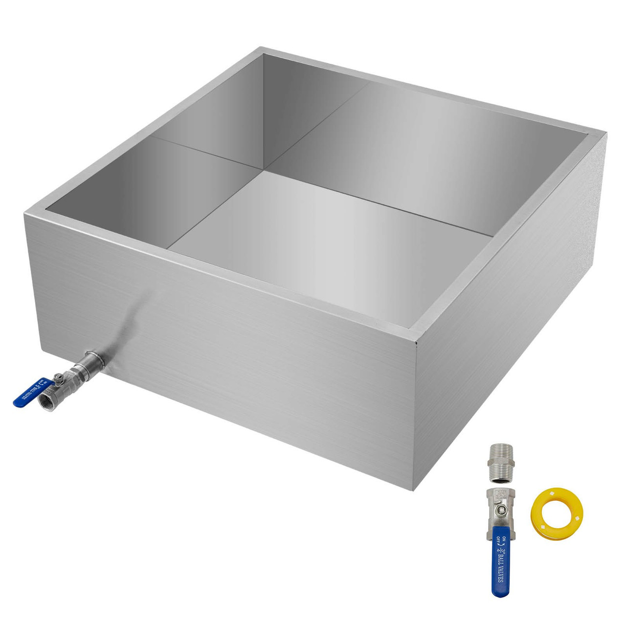 Maple Syrup Evaporator Pan 24x24x9.5 Inch Stainless Steel Maple Syrup Boiling Pan with Valve