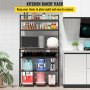 Kitchen Wine Baker's Rack, Microwave Oven Stand, 6-Tier Kitchen Rack with 11 Side Hooks, Bakers Racks for Kitchens with Storage, Wine Rack, Utility Storage Shelf for Kitchen, Coffer Bar Stand