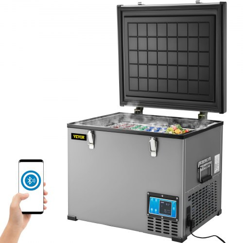 Portable Refrigerator 48 Quart, 12 volt Refrigerator with Compressor and App Control, Metal Shell Chest Refrigerator, -4? to 68?, DC 12/24V, AC 110-240V?Home & Car Use?