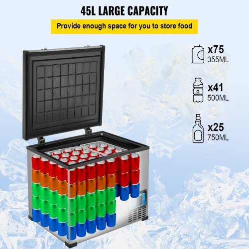 Portable Refrigerator 48 Quart, 12 volt Refrigerator with Compressor and App Control, Metal Shell Chest Refrigerator, -4? to 68?, DC 12/24V, AC 110-240V?Home & Car Use?