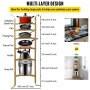 6-Tier Cookware Stand, Carbon Steel Multi-Layer Pot Rack, 61-inch Cookware Shelf, Copper Cookware Storage Tower, Unassembled Kitchen Corner Shelf Rack for Pans, Pots, Baskets and Kettles Storage