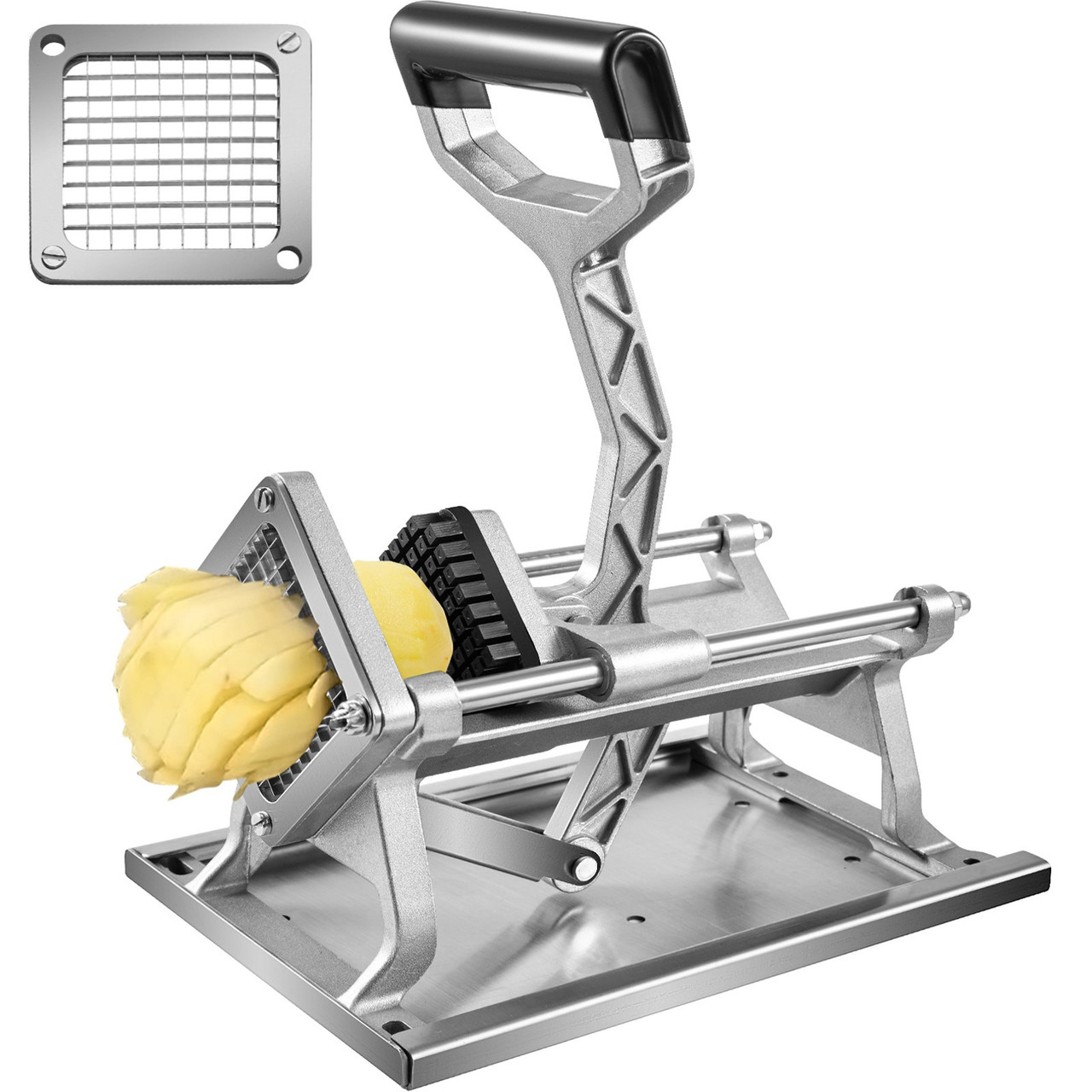 Commercial French Fry Cutter 3/8 Inch Blade Potato Fry Cutter Wall-mounted or Tabletop Potato Cutter with Wall Bracket for Potatoes Carrots Cucumbers