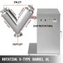 VH-8 Powder Mixer Machine, V Type Powder Mixer Max. Work Capacity 3.2L, Pharmaceutical Powder Mixer 8L Barrel Capacity, V Blender, for Tea Herbs Beans