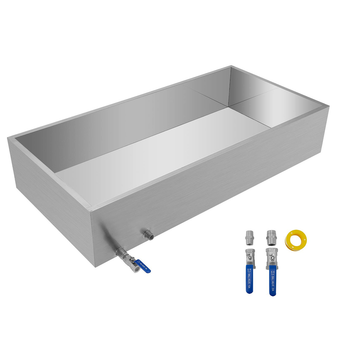 Maple Syrup Evaporator Pan 48x24x9.5 Inch Stainless Steel Maple Syrup Boiling Pan with Valve for Boiling Maple Syrup
