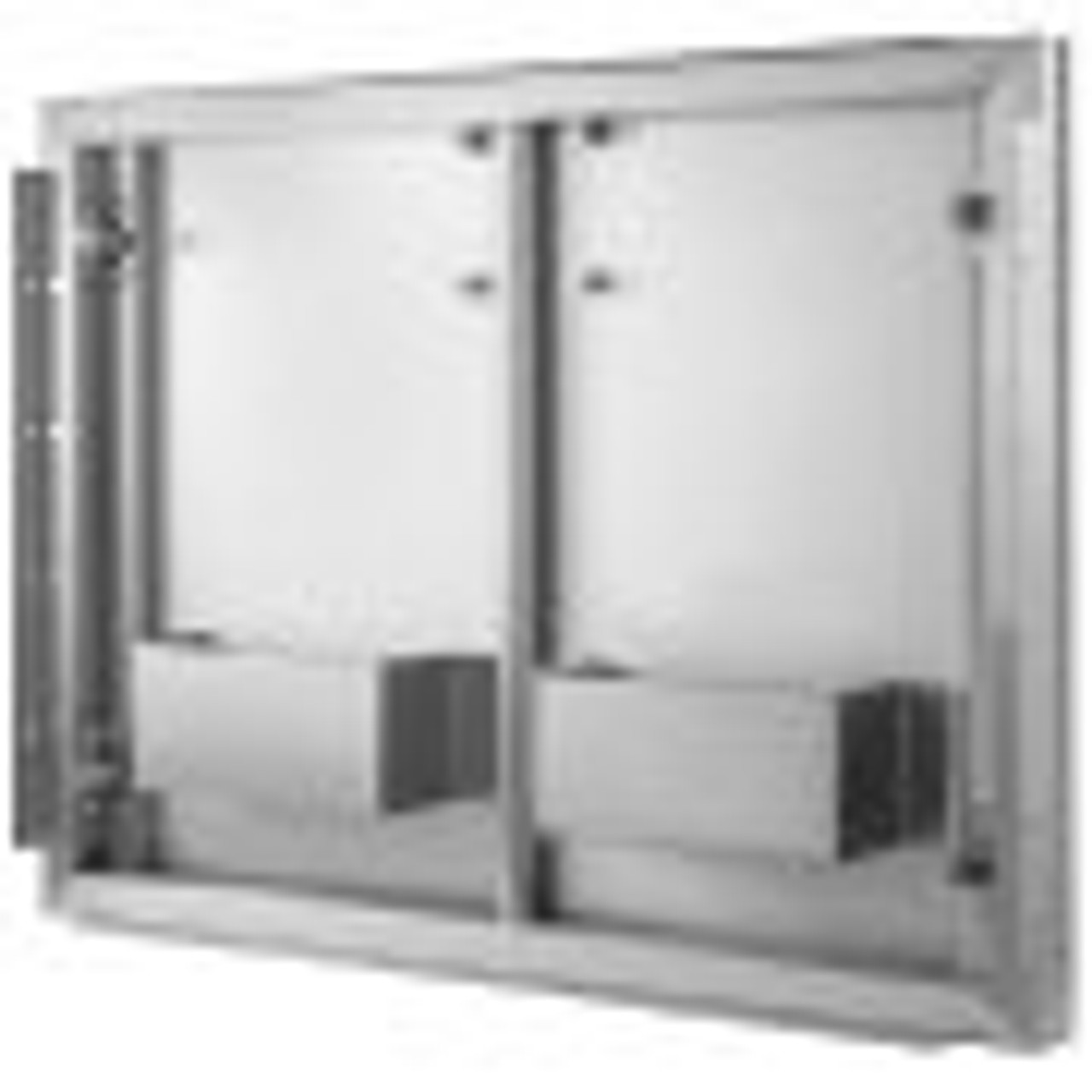 BBQ Access Double Door 36W x 23H Inch BBQ Door Stainless Steel with Storage Outdoor Kitchen Doors for Commercial BBQ Island