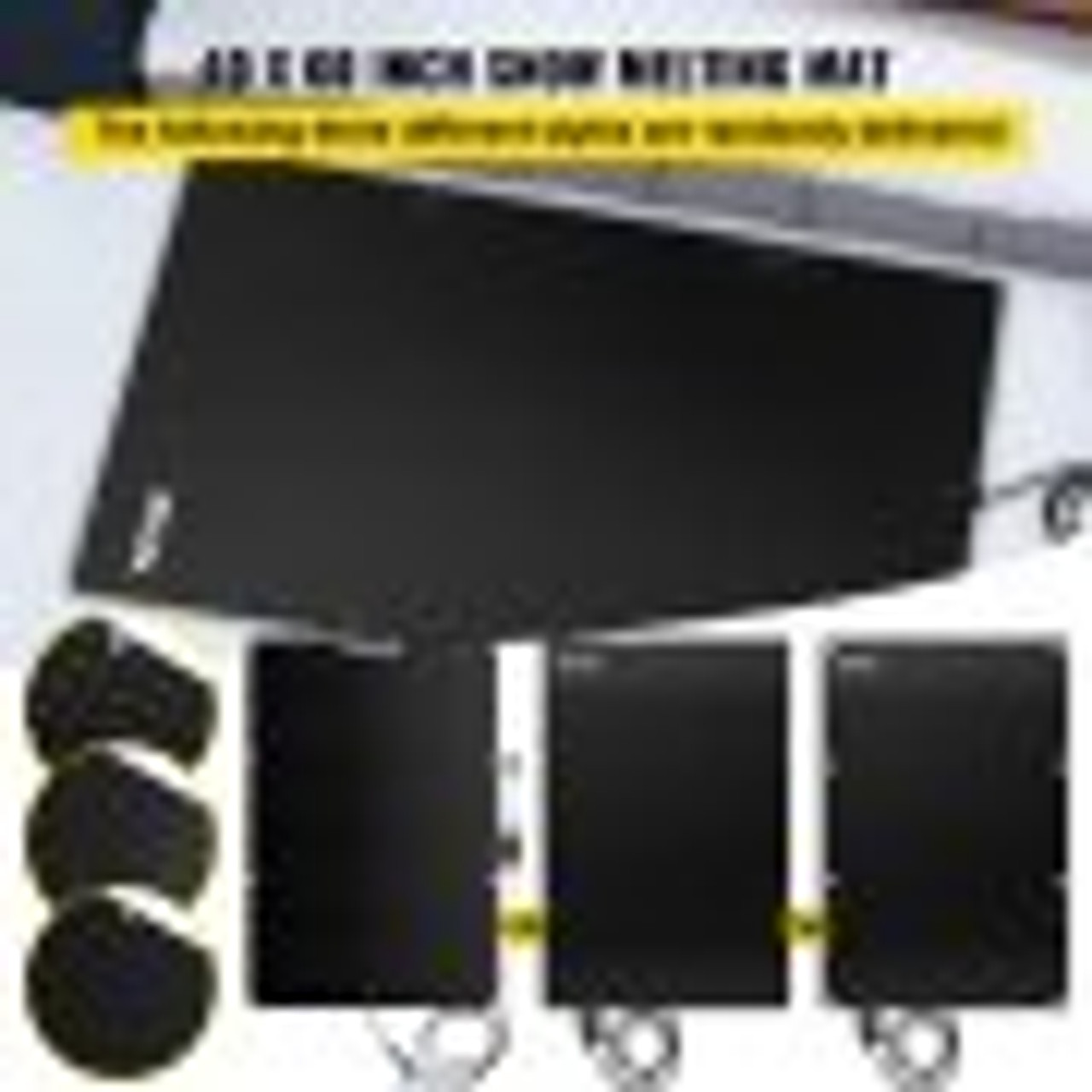 Snow Melting Mat, 40in x 60in Heated Walkway Mat, 110V Snow and Ice Melting Mat, PVC Heated Mat with 6ft Power Cord, Slip-Proof, Ideal Winter Outdoor Snow Mat, 2'' per Hour Melting Speed
