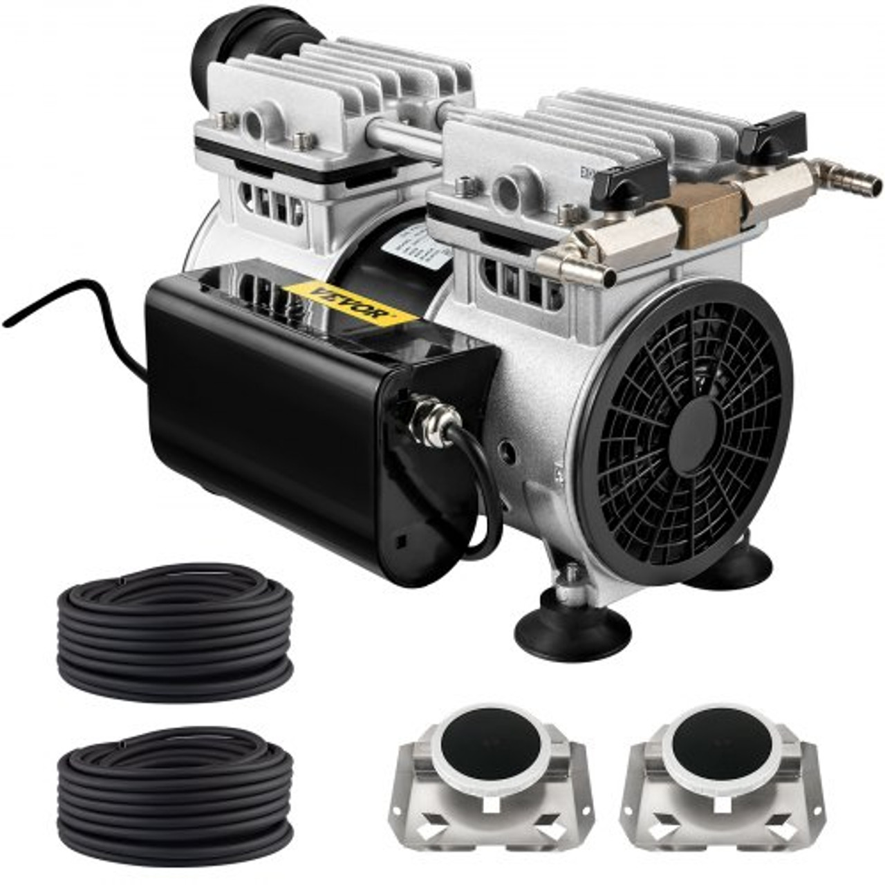 Pond Aerator, for Up to 3 Acres, Lake Aeration System with 3/4 HP 4.7 CFM Compressor, 100' x 3/8" Weighted Tubing, and 10" Membrane Diffuser, for Deep Water Subsurface Aeration of Ponds & Lakes
