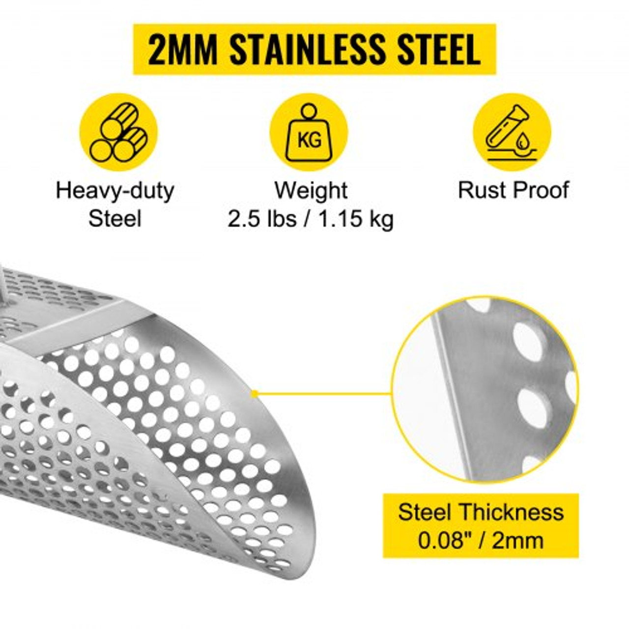 Stainless Steel Scoops - Heavy Duty