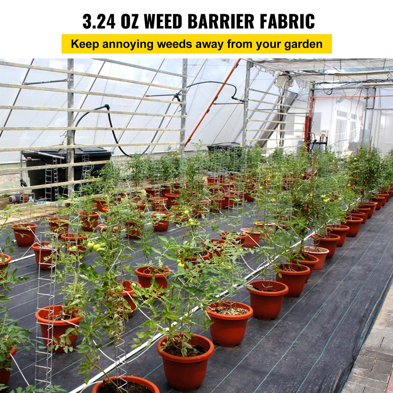 3FTx300FT Premium Weed Barrier Fabric Heavy Duty 3.2OZ, Woven Weed Control Fabric, High Permeability Good for Flower Bed, Geotextile Fabric for Underlayment, Polyethylene Ground Cover
