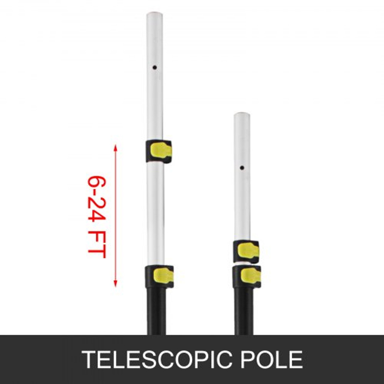 6-24 Foot Telescopic Pole Saw, Black