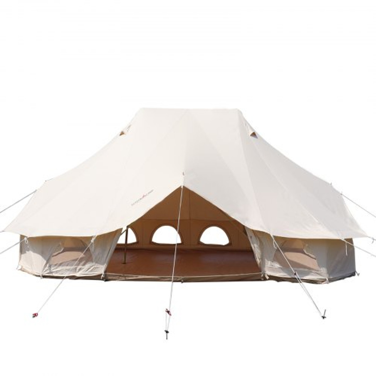 6m Bell Tent 19.7x13.1x9.8 ft Yurt Beige Canvas Tent Cotton Glamping Tents 8-12 Person 4 Season Teepee Tent Portable for Adults Luxury Safari Tent for Family Outdoor Camping Lightweight