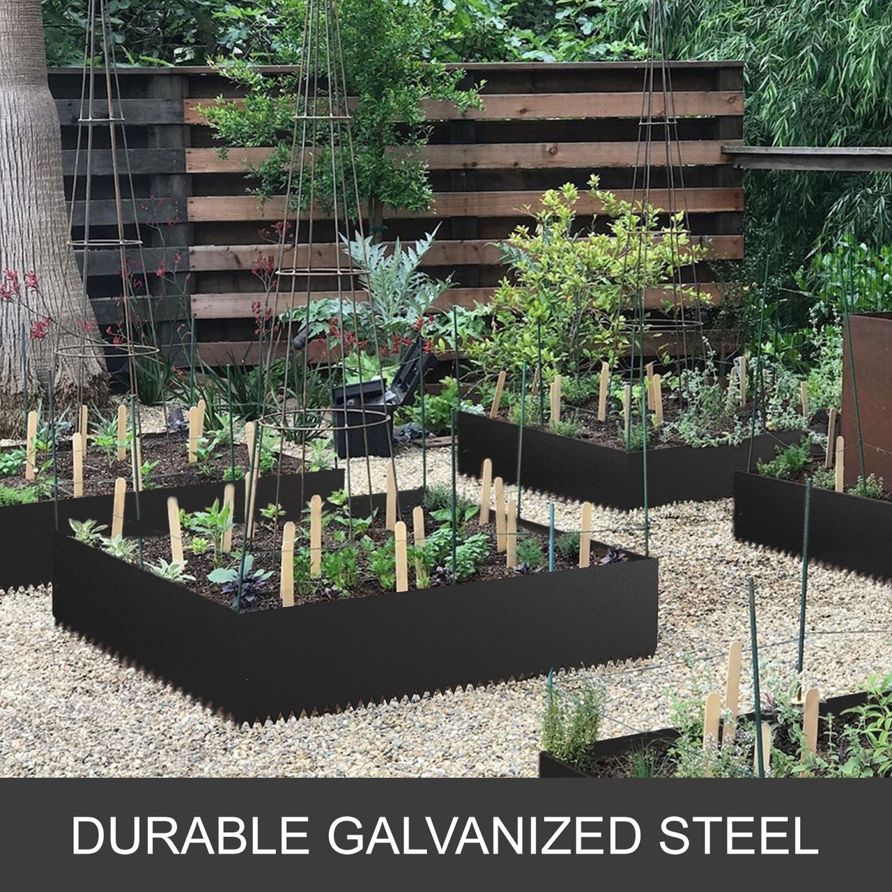 Steel Landscape Edging 40 x 8 Inch?Steel Edging 3pcs?Steel Garden Edging Border?Landscape Edging?Steel Lawn Edging?Garden Edging?Garden Border Edging