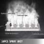 Mist Maker Fogger 10 Head Ultrasonic Mist Fogger with Waterproof Power Supply Ultrasonic Fogger Humidifier Stainless Steel Pond Mister Fogger 5kg/h