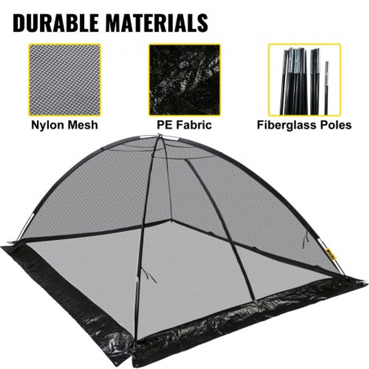 Pond Cover Dome, 13x17 FT Garden Pond Net, 1/2 inch Mesh Dome Pond Net Covers with Zipper and Wind Rope, Black Nylon Pond Netting for Pond Pool and Garden