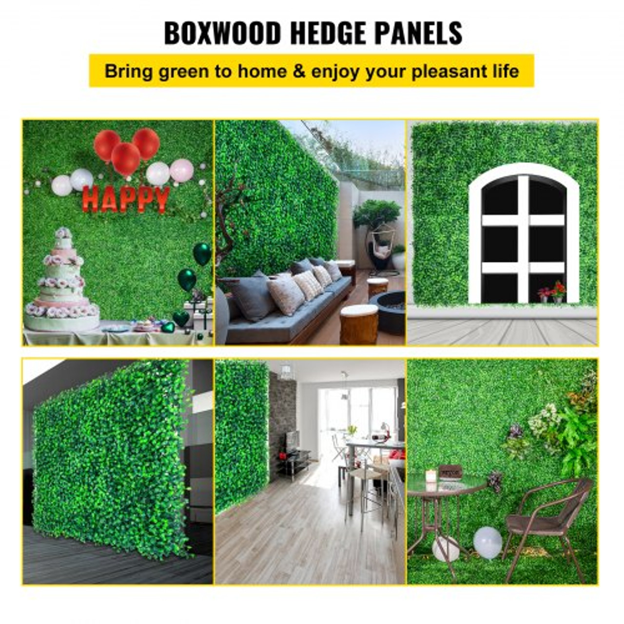 Artificial Boxwood Panels, 14 PCS 20"x20" Boxwood Hedge Wall Panels, PE Artificial Grass Backdrop Wall 1.6", Privacy Hedge Screen for Decoration of Outdoor, Indoor, Garden, Fence, and Backyard