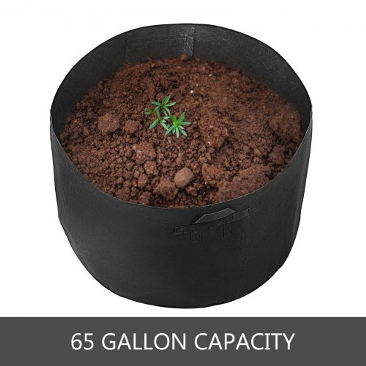 65 Gallon Container Plant Grow Bag, 12Pack, Black