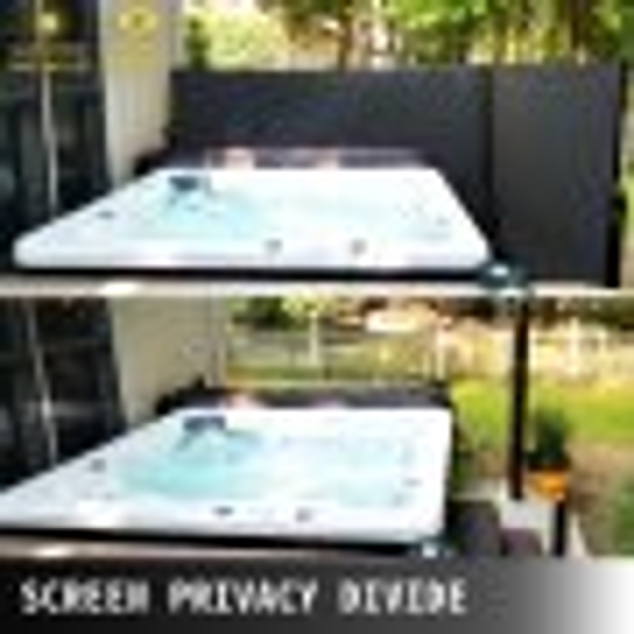 236" x 71"Black Retractable Awnig-Rugged Full Aluminum Rust-Proof Patio Sunshine Privacy Divider Wind Screen. Longer Service Life, Suitable for Courtyard, Roof Terraces and Pools