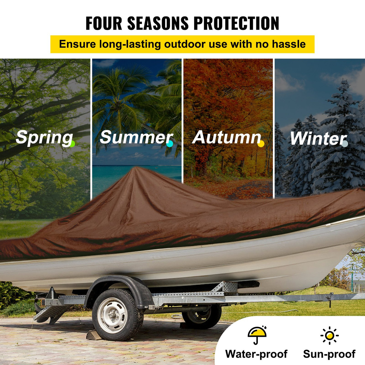 Heavy Duty Tarp, 30 x 40 ft 16 Mil Thick, Waterproof & Sunproof Outdoor Cover, Rip and Tear Proof PE Tarpaulin with Grommets and Reinforced Edges for Truck, RV, Boat, Roof, Tent, Camping, Brown