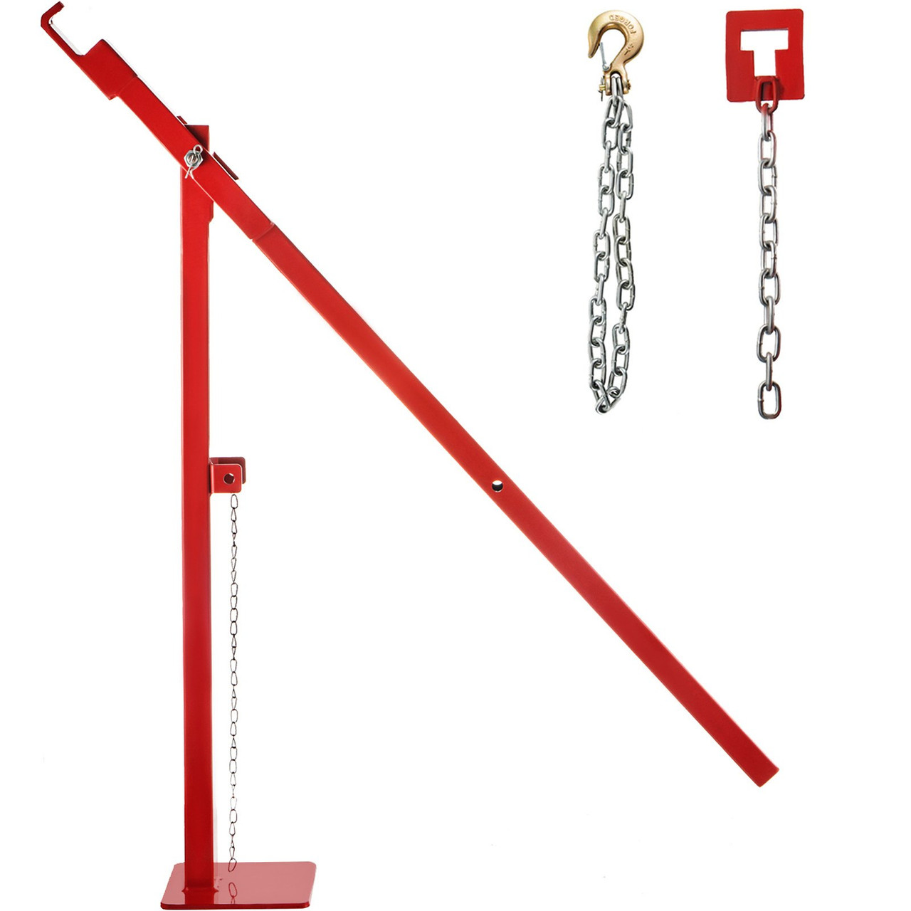 T Post Chain Set, 15 3/4" Chain Remover Puller, T Chain Set Post Puller with 42" Long Chain Set and Choker and T-post chain, T Stake Puller for Round Fence Post, Sign Posts & Tree Stump