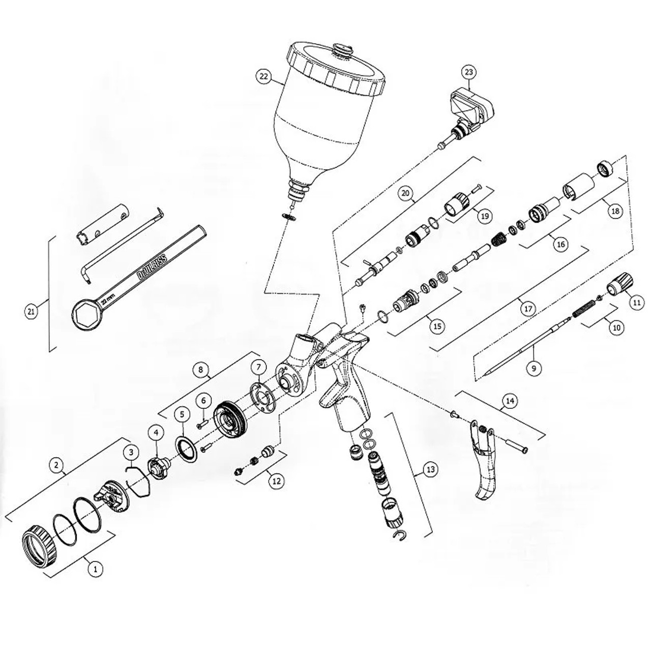 DeVilbiss 704400 Spray Head Kit