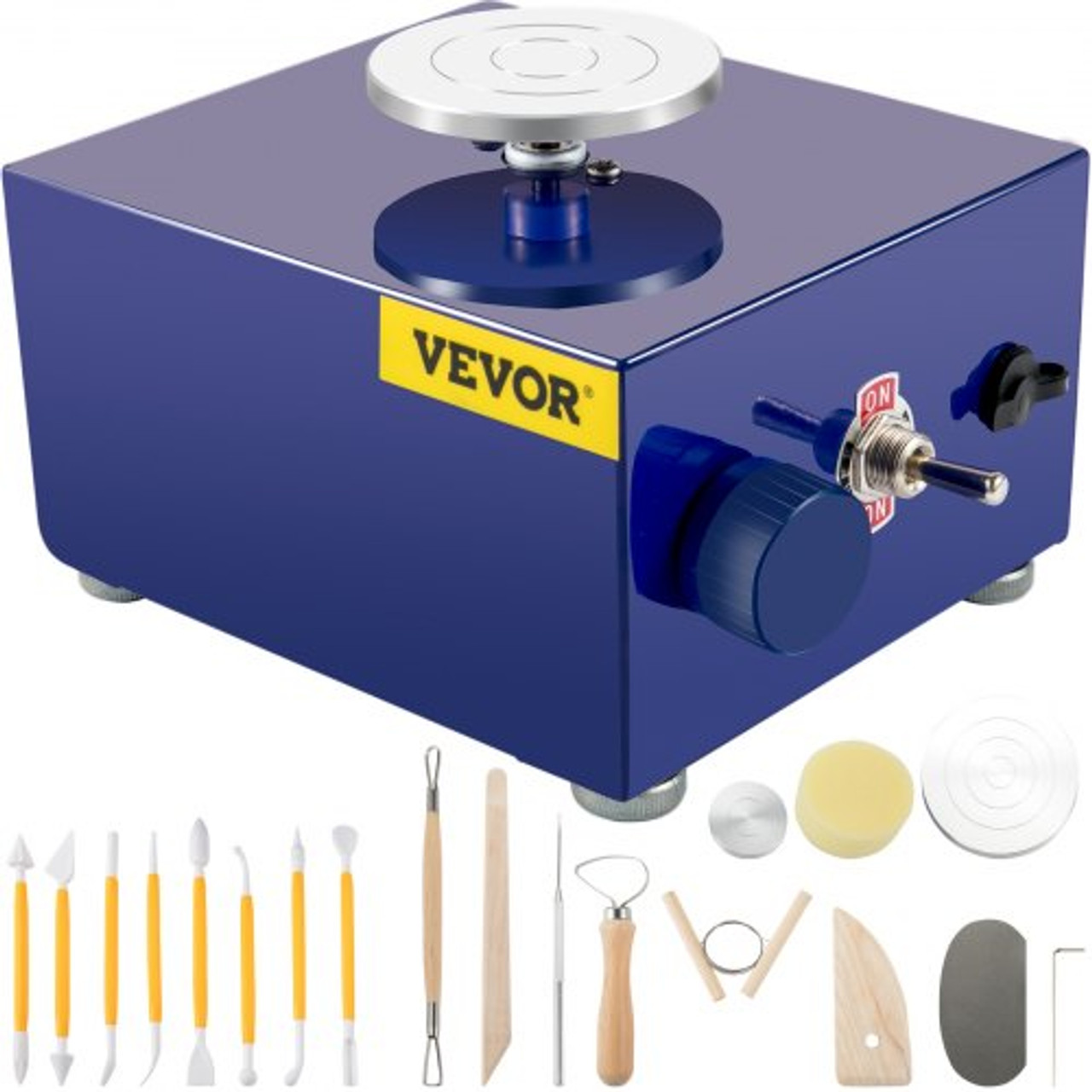 VEVOR Mini Pottery Wheel Ceramic Wheel 30W 2000 RPM Adjustable Clay Machine