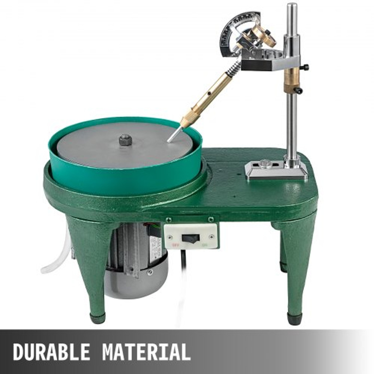 Gem Faceting Machine 180W Jade Grinding Polishing Machine 2800RPM Rock Polisher Jewel Angle Polisher 110V with Faceted Manipulator and 1 Bag of Triangle Abrasive for Jewelry Polisher