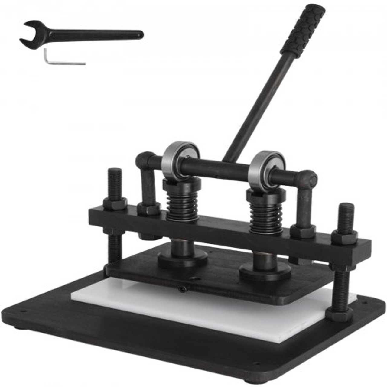 Leather Cutting Machine Black Manual Leather Embossing Machine 260x150 mm Upper Platen Manual Leathercraft Cutting Machine for Various of Materials